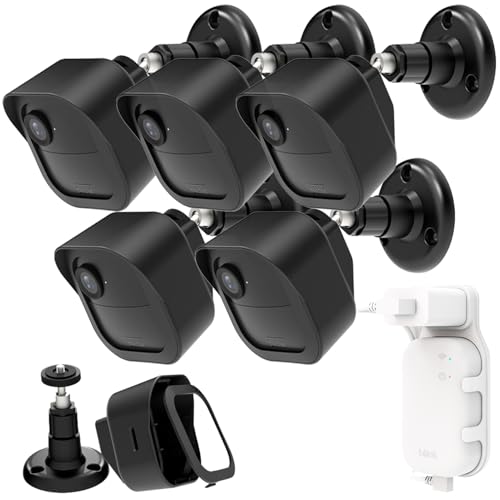 ULIOLI Blink Outdoor Camera Mount 5Pack - Protective Housing and 360 Degree Adjustable Mount with Blink Sync Module Outlet Mount for Blink Blink Outdoor 4th gen Blink Outdoor 2K+