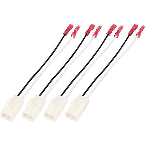 X AUTOHAUX 4uCoche Altavoz Conector Arnés Adaptador Cover