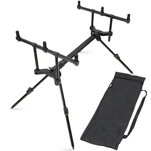 DNA Leisure NGT Canne à pêche à la ligne réglable 3 cannes Standard/Skyline Slider High – Low Pod et étui