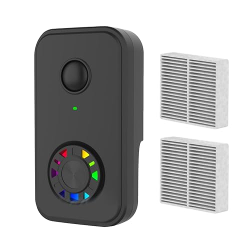 Purificador de aire para cámara de iones negativos – Ionizador purificador – Eliminación de olores silenciosos para dormitorio, cocina, oficina, coche, sótano y espacios exteriores