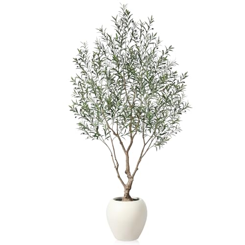 SOGUYI Olive Trees Artificial Indoor, 8 Feet Tall Faux...
