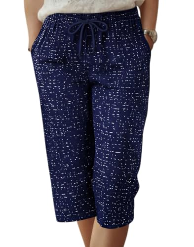 Image of FEEL TRACK Women Cotton Regular Fit Printed Capri (Pack of 1)