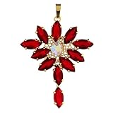  Holyart Pendente castoni navette Forma ostensorio zama Pietre Cristallo Rosse