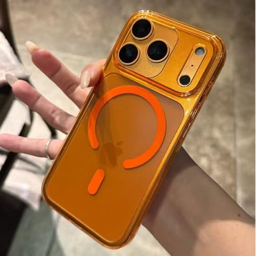 iPhone 17 Air 16Pro 15 17Pro Max�p�������C�����X�[�d�d�b�P�[�X�N���A�����Y�ی�n�[�h�o�b�N�J�o�[�A�I�����W�AiPhone17 Pro�p