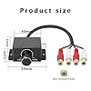 Universal RCA Level Controller Car Audio Amplifier RCA Audio Adjuster Bass Boost Volume Control Knob and Cable for Car Motorcycle Speakers Home Theater #2