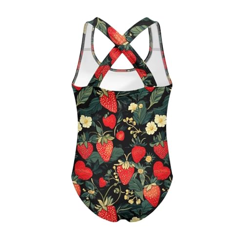 Girls Swimsuits Crossback Gymnastics Leotards One Piece Swimwear Bathing Suit 5-14 Years2