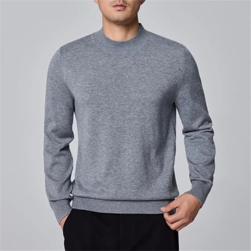 Men’S Casual Pullover Sweater Thick Solid Long Sleeve Warm Wool Blend Knit Jumper Top4