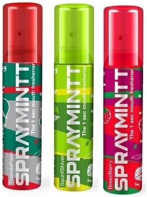 Spraymintt Mouth Freshener Combo - 15 g (Pack of 3, Breezeberry, Saunfshiver and Thandapan)