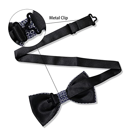 Image of AUSKY 8 PACKS Elegant Adjustable Pre-tied Bow Ties for Men Boys (1&4&5&6&8 Pack for option)