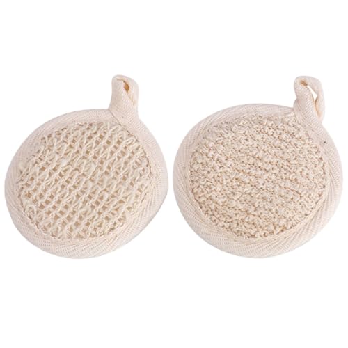 DECHOUS 2 piezas Toallas Exfoliantes para Ducha Paños de Limpieza Corporal Duraderos con Textura Natural Exfoliación Suave para Piel Suave y Saludable para Baño Diario y Cuidado Corporal
