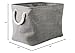 DII, Collapsible Variegated Polyester Storage Bin with Cotton Handles Medium Gray