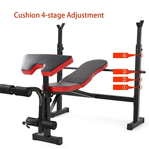 Toe Multifunctional Weightlifting Bench Press Bench Squat Rack Height Adjustable Folding Dumbbell Bench Strength Training Workout Bench Indoor Home Gym (Size : 105Cm/41.3Inch) #TOP5