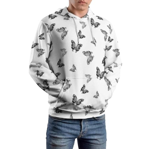 Sweat à Capuche Papillon Gris pour Vos Sorties Chill - 6