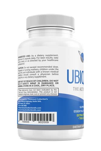 Paramount Collection's Ubiquinone 200Mg (Ubiquinol) | Active Form Of Coq10 To Support Immune Health, Cellular Energy, Maximum Absorption And Cardiovascular Health | Non-Gmo-60 Capsules #TOP5
