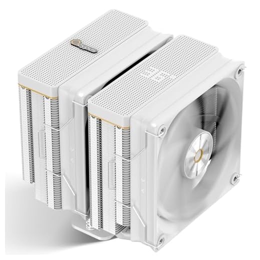 Iota A62 WH CPU Cooler,CPU Air Cooler with New Digital Display,6 Copper Heat Pipes,120MM FDB Fans,CPU Cooling Fans for AMD AM4/AM5,Intel LGA 115X/1200/1700/1851