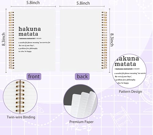 Prise de notes efficace avec le carnet de motivation Hakuna Matata format A5 - 2