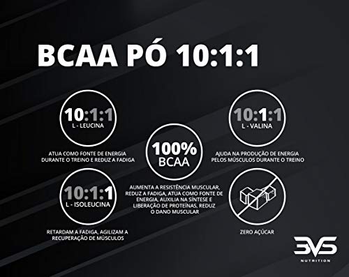 BCAA em pó 10: 1: 1 (3, 9g por dose) - Limão, 3VS Nutrition, 250g