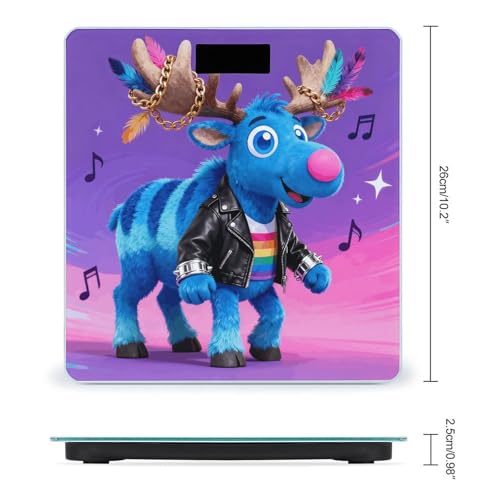 Funky Moose Blue balanza digital de baño precisa y estable miniatura 2