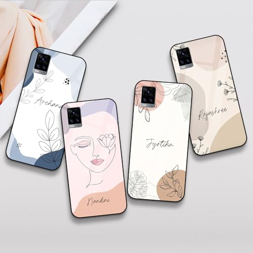 Image of COLORflow Back Cover Compatible with Vivo V20 | Aesthetic Name Color Customized | Shockproof TPU Bumper with Camera Protection Back Cover Compatible with Vivo V20