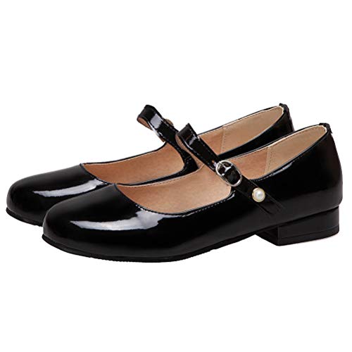Caradise Womens Patent Leather Mary Jane Ankle Strap Ballet Flats Ballerina Shoes