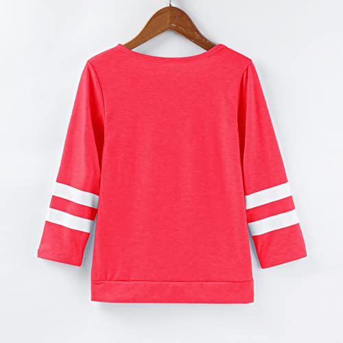 Little Girls Casual Long Sleeve Raglan Sleeve T Shirts Crewneck Tunic Tops Kids Teen Soft T-Shirt4
