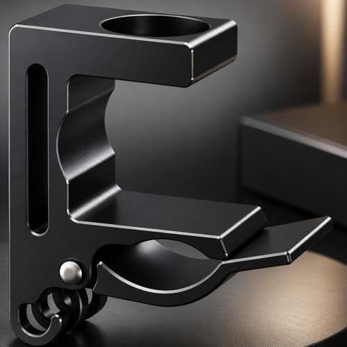 Wefaith Magnetic Cigar Holder for Golf Cart, Aluminum Alloy Dual Cigar Stand Holds 2 Cigars, Fits 30-70 Ring Gauge, Built-in Hook, 4-Way Mounting Golf Cart Accessories for Men Women Golf Gift