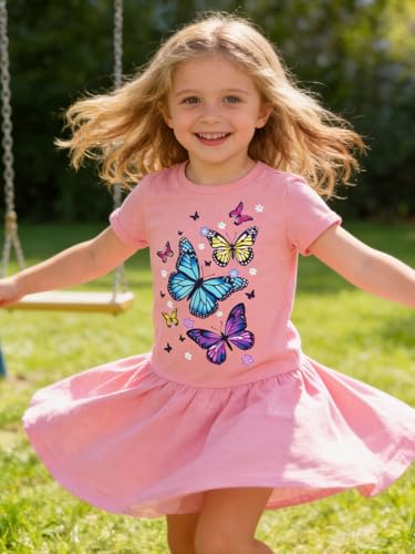 Image of Funnycokid Toddler Girls Graphic T-Shirt, Short Sleeve Tee, 2-8 Years