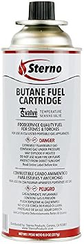 Sterno 50190 Butane Cooking Fuel, White