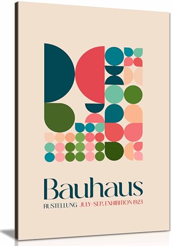 Image of Bauhaus Kutular 2 Framed Canvas Print, Pictures for Home Walls, Bedroom, Living Room & Bathroom Decor 91x61cm (36x24in)