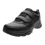 Skechers Men's Haniger Casspi Trainers, Black Leather Trim, 10 UK