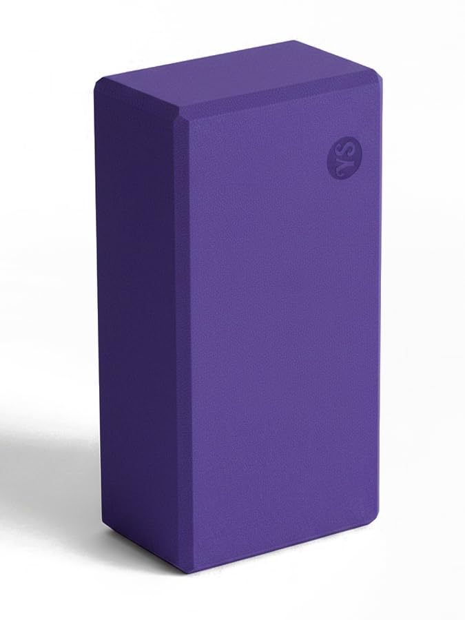Yoga Studio Yoga Block High Density EVA Foam Gym Exercise Brick - Anti Slip, Bevelled Edges, Lightweight and Travel Friendly, Pilates Practice (Purple)