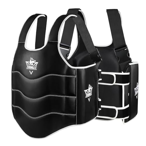 Verstellbarer Brustschutz für Kampfsport (Boxen, MMA, Muay Thai, Taekwondo) – Oberkörperschutz mit verstellbaren Gurten