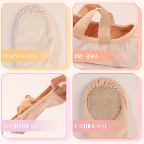 Women Ballet Shoes, Split Sole Stretch Canvas Ballet Slippers, Ballerina Men Shoes2