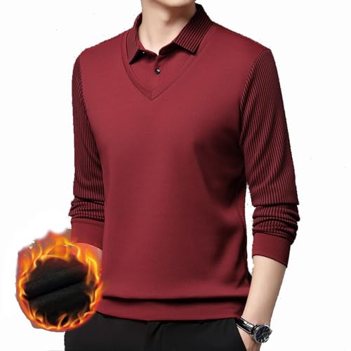 Polo de loisirs homme rouge confortable style habillé pour weekend