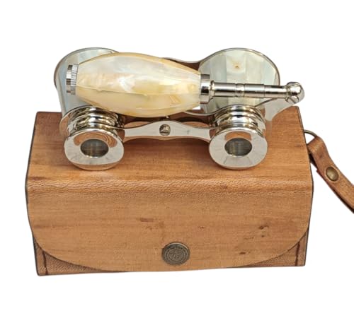 2.5 Inches Opera Glasses Binoculars with Leather Case, Handle -