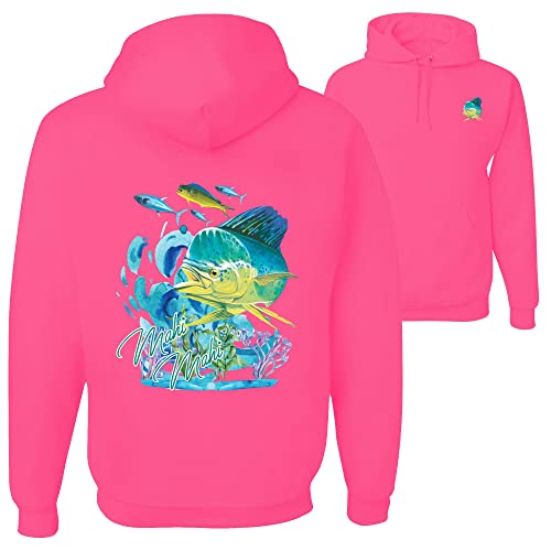 wild custom apparel Mahi Mahi Fish Lovers Graphic FRONT AND BACK Mens Hoodies