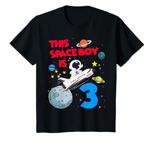 Kids NASA Astronaut This Space Boy is 3 Cool Insignia Logo T-Shirt