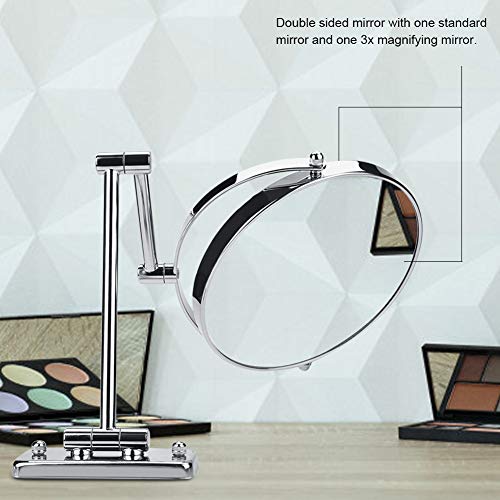 Focket Wall Mount Makeup Mirror,3x Magnification Double Sided Swivel HD Makeup Mirror for Bathroom/Home/Powder room Using(8") - Image 4