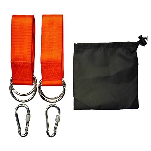 Travel Bird Tree Swing Hanging Straps Kit, Heavy Duty Holds 2200Lbs Extra Long, With Safer Lock Snap Carabiners & Carry Pouch Bag (5 Ft) #TOP7