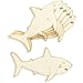 24 Pack Unfinished Wood Sea Animals Cutouts for Crafts, DIY Ocean Creatures to Paint (5 x 3.7 Inches)