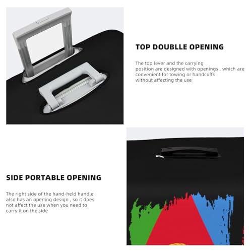 Travel Luggage Cover Vintage Eritrea Eritrean Flag Fashion Washable Baggage Suitcase Protector Fit For Luggage X-Large4