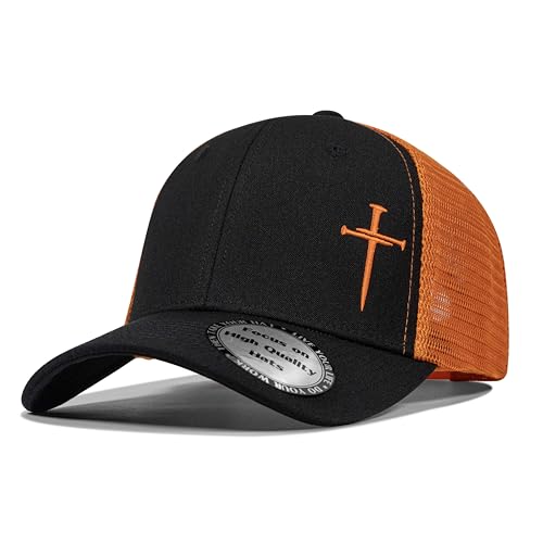 Image of Christian Hats for Men Women,Jesus 3 Nail Cross Hat Christian Religious Gifts for Birthday /Christmas