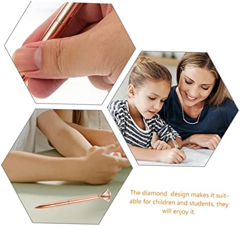 NUOBESTY 6 adet ergonomik tükenmez kalem, elmas başlı, yaratıcı ve pratik yazı gereçleri, okul ve ofis için, düz yazı tasarımı, günlük kullanım için - Görsel 6