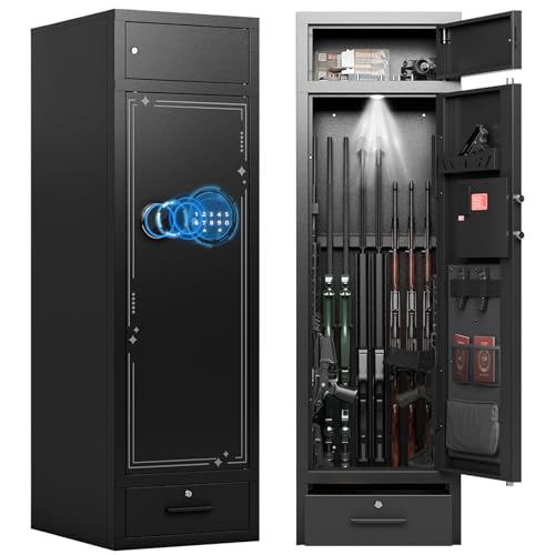 KAER 15-17 Gun Safe Digital Gun Safe for Rifles and Pistols Gun Cabinet Rifle Safe for Home with