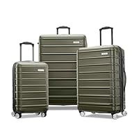 Samsonite Omni 2 Hardside Expandable Luggage with Spinner Wheels, 3-Piece Set (19/24/28), Vita Olive