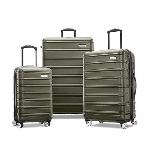 Image of Samsonite Omni 2 Hardside 3 Piece Set - Includes Global Carry-On, Medium, & Large Checked Suitcases - 360 Dual Spinner Wheels - Integrated TSA Lock & Expansion - Amazon Exclusive - Vita Olive