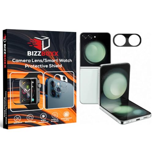 Image of Premium 3D Camera Lens Protector Compatible With Samsung Galaxy Z Flip5 5G | Camera Tempered Glass | 9H Hardness | With Easy Installation Kit (Pack of 1)