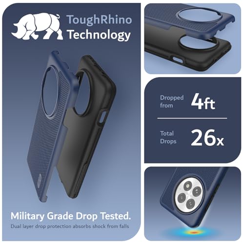 Image of TUDIA [MergeGrip Designed for OnePlus 13 Back Cover 5G (2025) - [Military Grade Drop Tested] Dual Layer Shockproof Slim Heavy Duty Tough Phone Case - Indigo Blue