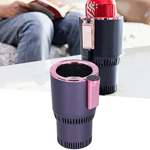 Image of 2-in-1 Smart Car Cup Cooler and Warmer,Car Cooling and Heating Cup Holder Cigarette Lighter Powered with LED Temperature Display Touch Control