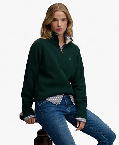 Pull classique à col zippé coton femme Superdry - vue 3